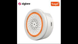 Coolcam Tuya Zigbee Smart Siren Alarm For Home Security with Strobe Alerts Support USB Cable Power UP Works With TUYA Smart Hub
