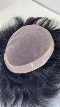 Long Lifespan Mono Wig Man Double Knots Toupee Men's Wig Human Hair 6 Inches Hair System For Men Capillary Male Hair Prosthesis