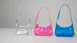 Pvc Shoulder Bag Versatile Women'S Underarm Bag Candy Color Handbag Transparent Fashion Shoulder Bag For Dating Commuting