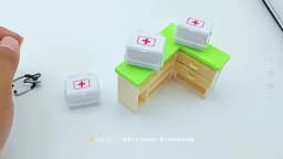 1: 12 Dollhouse Miniature Medicine Box With Stethoscope Props Pharmacy Scene Model For Doll Accessories