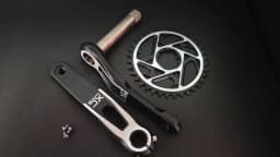 GOLDIX Mountain Bike Crank Chain Wheel Set, Fixed with 3 Screws, Leg Length 170mm/175mm Offset 3 Degrees 30T 32T 34T 36T 38T
