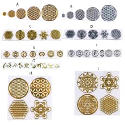 7 Chakra Copper Energy Tower Orgonite Stickers Flower Life Tree Pyramid Epoxy Resin Fillings Material Jewelry Making DIY Crafts