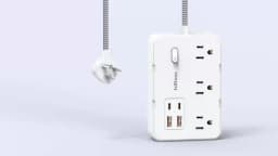 US Plug AC Outlet Multiprise Power Strip Braided Extension Cord Smart Home Electrical Socket Network Filter USB Type-C Charging