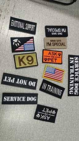1 Piece Dog Patch for Service Dog Vest Cat Vest Removable Tactical Harness Service Dog Puppy Training Embroidered Patch