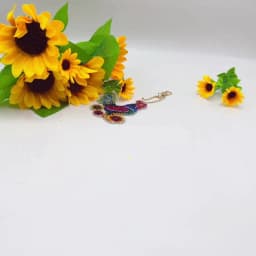 6pcs Diamond Art Set Acrylic Double Sided DIY Full Diamond Small Dinosaur Small Pendant Hand Mosaic Painting Keychain Decoration