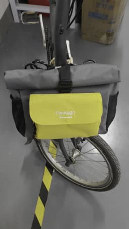 Heasygo Waterproof Bicycle Front Storage Bag with Pig Nose Adapter for Brompton, Folding Bike Multifunctional 5-7L Handlebar Bag
