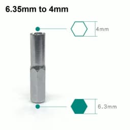1pc 6.35mm To 4mm Transducer Adapter Socket 1/4 Hex Magnetic Adapter Socket Sleeve For Screwdriver Drill Bits Electronic Repair
