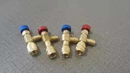 1PC Air Conditioner R410 Brass Control Safety Liquid Valve R22 1/4" Refrigeration Charging Valve Copper Adapter R22