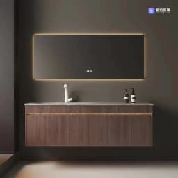 Light Luxury Bathroom Cabinets Rock Slab Integrated Washbasin Modern Solid Wood Bathroom Sink Cabinet Vanity Bathroom Furniture