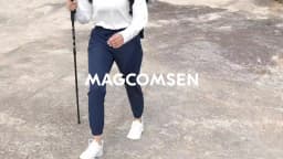 MAGCOMSEN Women's Waterproof Hiking Pants Quick Dry Drawstring Waist Joggers 3 Zipper Pockets Lightweight Outdoor Sport Trousers