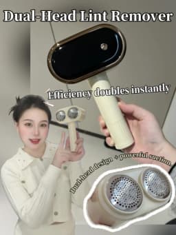 Electric Clothes Lint Remover Double Blades High‑Speed Lint Shaver Hair Ball Trimmer USB Rechargeable Fluff Fuzz Remover