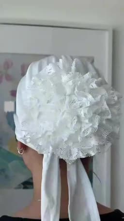 Under Hijab Caps Big Flower Volumizer Scrunchie Muslim Inner Hijab Turbans Islamic Headwear Accessories Female Head Wraps Bonnet