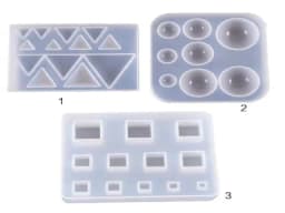DIY Earrings Pendant Gemstone Making Silicone Mould Triangle Round Epoxy Mold UV Resin Crafts Molds