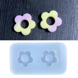 Mini Flower Silicone Mold Hollow Epoxy Shaker Fillings Silicone Molds Epoxy Resin Filler Mold for Quicksand Resin Molds