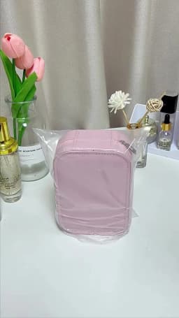 LED Mirror Makeup Storage Box Cosmetics Storage Box Fashion Portable Travel Makeup Bag Simple Makeup Case with Mirror for Woman