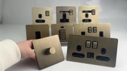 Retro Metal Brushed Antique Stainless Steel Push Button Switch Panel UK 13A Socket with USB Phone Charging for Home Improvement