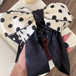 1/2pcs Fabric Polka Dot Big Bow Hair Clip Claw for Woman Elegant Daily Wear Hair Clamp Fashion Girl Hair Accessories