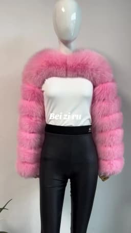 BEIZIRU Women's Real Fur Coat Silver Fox Red Fox Two Sleeve 60CM Length Naked Fashion