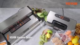 SucceBuy Commercial Vacuum Sealer Machine Multifunction Automatic Food Packaging with Bag Roll Storage Cutter for Home Kitchen