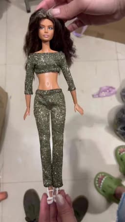 New 30cm 1/6 Bling bling short T-shirt trousers Daily Wear Doll Accessories Clothes for Barbies doll