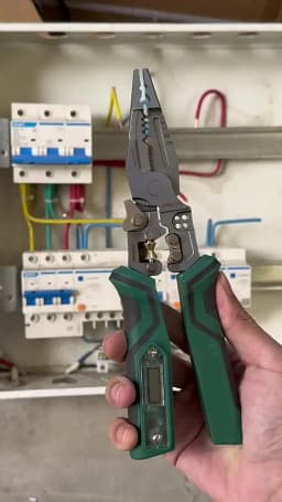 Wire Stripping Pliers with Digital Display Multifunctional Voltage Tester Electrician Pliers for Cables Cutting/Peeling/Crimping