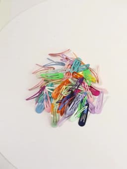 50Pcs 4.8x1.4cm Snap Hair Clips Candy Color Glossy No Slip Metal Hair Pins Clips Barrettes Accessories for Baby Girls Toddlers