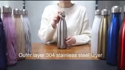 500/750ml Stainless Steel Thermos Cup Double-wall Thermal Insulation Vacuum Flasks Bottle Insulated Coffee Cup Outdoor