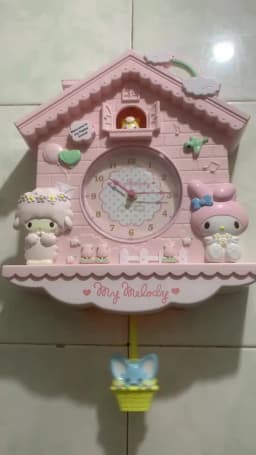 Sanrio New  Hello Kitty Kuromi My Melody Cinnamoroll Pompompurin Pochacco Clock Decoration Room Fashion Trend Cute Kawaii Anime