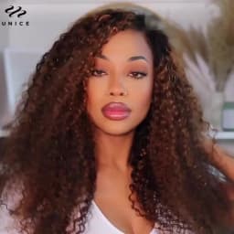 UNice Hair FB30 Highlight Mixed Brown Color Curly Bundles 100% Human Hair Bundles 1Pc 3Pcs 4Pcs Deal