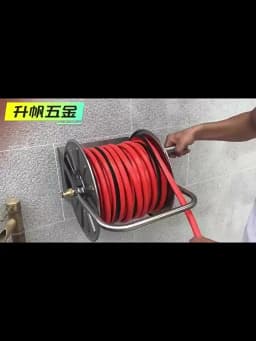 Heavy-Duty Garden Hose Reel Stand - 430 Stainless Steel Water Pipe Storage with Hand Crank (164ft Capacity) Wall/Floor Mounted