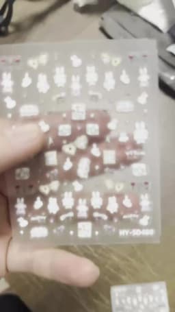 Kawaii Miffy Cartoon Cute Embossed 3D Nail Art Stickers Water Cup Cameras DIY Sticker Decorations Gift Toy for Girl S