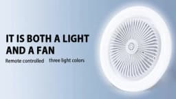 2 In 1 LED Ceiling Fan Light 50W With lamp holder Remote Control 3 Speeds Adjustable and Dimmable Light For Bedroom Living Room