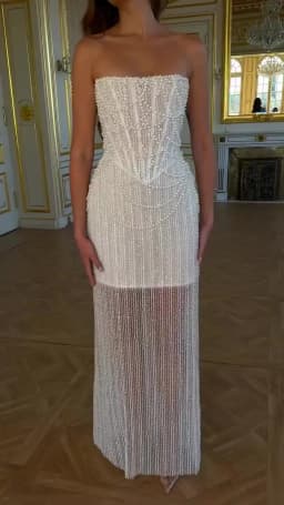 ZHUISHU Customized 2025 Ivory Shiny Sequins Strapless Wedding Dress Column Beaded Lace-Up Formal Evening Dress Vestidos De Novia
