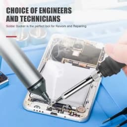 JCD New Aluminum Powerful Desoldering Pump Suction Tin Gun Soldering Sucker Pen Removal Vacuum Solder Iron Welding Repair Tool