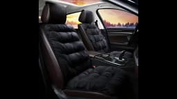 Luxury Plush Car Seat Cushion - 1pc Thick Warm Front Single Seat Cover with Backrest, Universal Fit Easy-Care Comfortable Winter