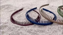 2 PCS Non Slip Fashion Effortless Plastic Headbands with Teeth Comb Skinny Hair Bands for Women Men Teen Girls Sports Headbands