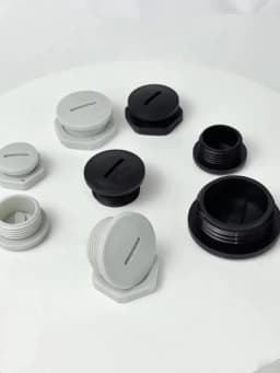10pcs Hole Cap Plastic Plug IP68 Waterproof Nylon Thread Hole Plug M20*1.5 Black Grey Hole Cap Sealing Cover With Rubber