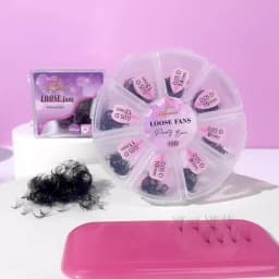 AGUUD 3D-20D Loose Fans Lash Mixed Length Sharp Pointy Stem Promade Volume Fans Eyelash Extension Thin Base Russian Volume Cilio