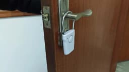 120dB Door Handle Alarm with Adjustable Settings Door Security Alarm Equipment for Door Window for Travel Hotel Self Protection
