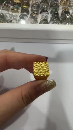 New Jewelry Hollowed-out Ring Electroplating Protection Wear Resistant Men's Ring Personality Uneven Bumpy Rings