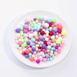 100Pcs 6/8/10mm Round Multi Color No Hole Acrylic Matte Beads Loose Beads for Jewelry Making DIY Handmade Crafts Accessories