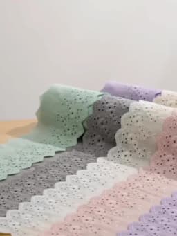 1Y Flower Hollow 11CM Wide Cotton Cloth Lace Trim Fabric Clothes Accessories Cuffs Skirt Hem