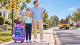 3PCS Rolling Backpack for Girls, Kids Roller Wheels Bookbag, Wheeled School Bag with Lunch Bag - Mermaid