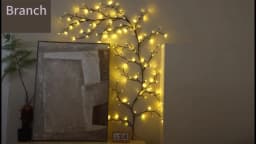 USB Powered Willow Vine Lights 72/96 LED Bendable Branch Lights Indoor Decorative Lighting for Christmas Halloween Easter