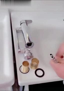 Copper kitchen sink hot and cold faucet accessories base fixed foot screw nut 30 plus filament