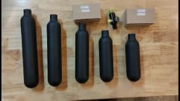 Round Bottomed Aluminum Bottle Thread M18*1.5 4500 PSI Tank Cylinder Diving Aquarium Plant CO2 Tank Dive Oxygen Tank