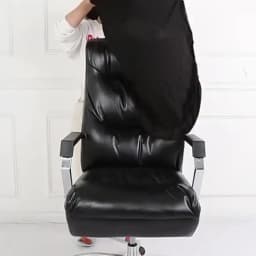 3pcs/set Velvet Plush Stretch Computer Office Chair Cover With Armrest Cover, Solid Color Spandex Armchair Slipcover, Removable