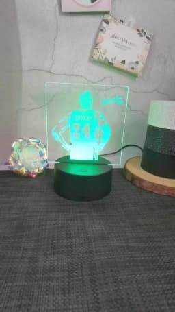 Basketball Player Kobe LED Night Light Touch Control 7 Colour Changes Great Birthday Gift for Sports Lover