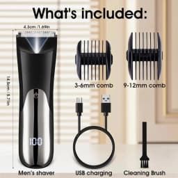 Trimmer Shaver For Man Electric Beard Whisker Sideburns Razor Electric USB Rechargeable Li-ion Battery Display Body Hair Removal
