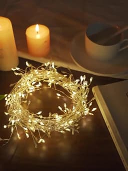 USB LED Firecracker String Lights Outdoor Garden Fairy Lights 8 Modes Copper Wire LED Lights for Wedding Party Christmas Decor